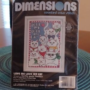 Dimensions Love Me Love My Cat Cross Stitch Kit